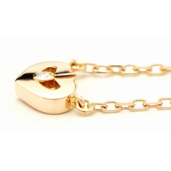 Cartier C Heart Heart Symbol Necklace Gold Diamond - Picture 4 of 6